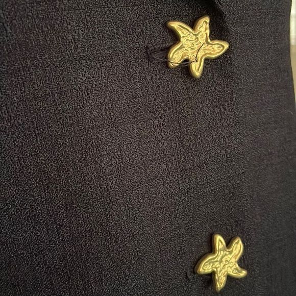 Leslie Fay coordinating pants suit with starfish buttons - Picture 2 of 4